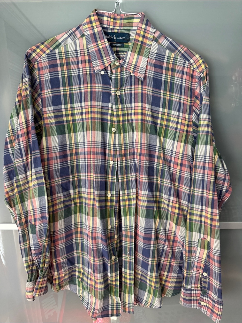 Ralph Lauren Multicolor Plaid Button-Down Shirt — Pink, Blue & Green